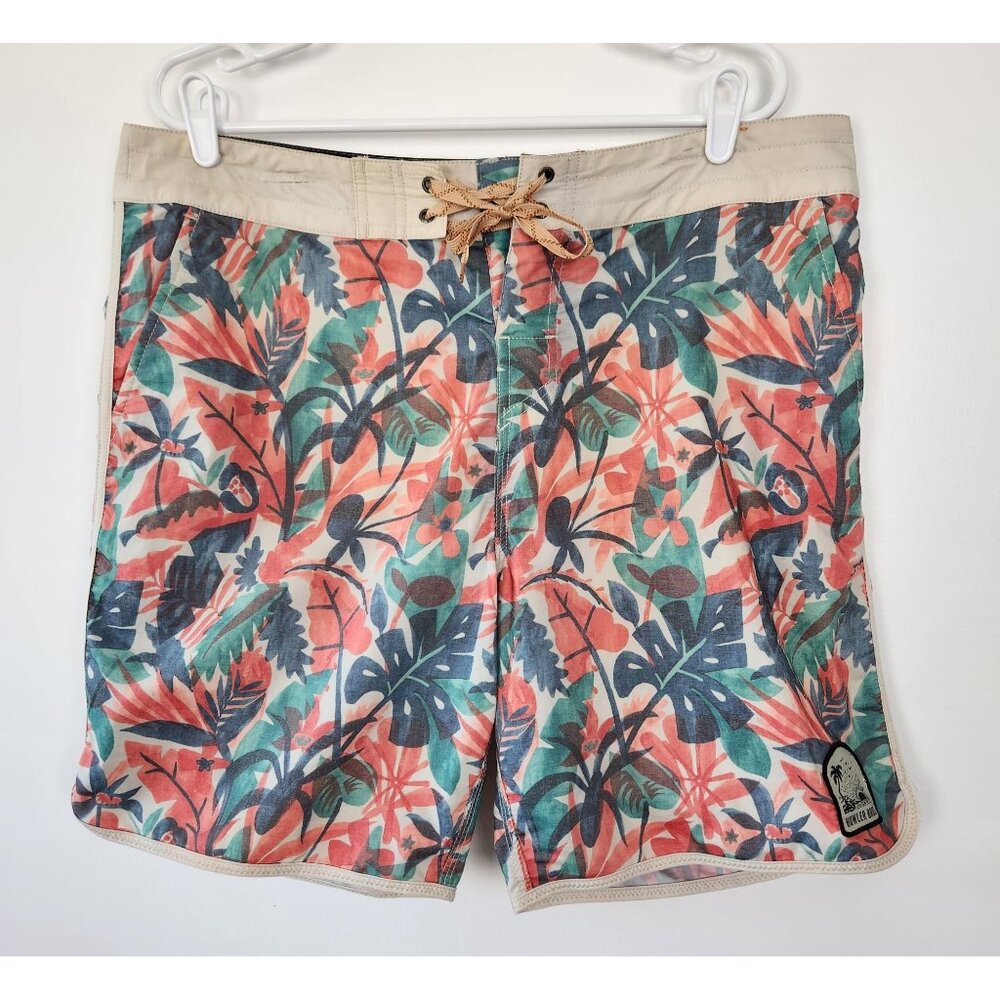 Howler Bros Bruja Boardshorts Stretch Swim Trunks Size 36, Tropical Print *READ*